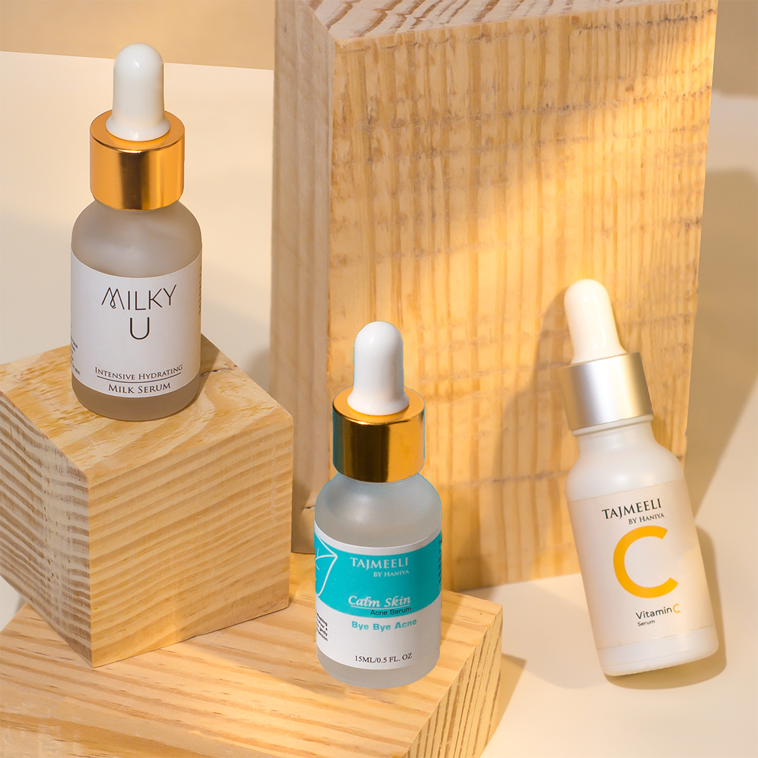 Milky, Vitamin C & Acne Serum Deal bundle contents